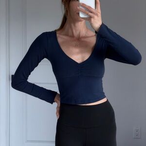 Brandy Melville Navy Long Sleeve Top